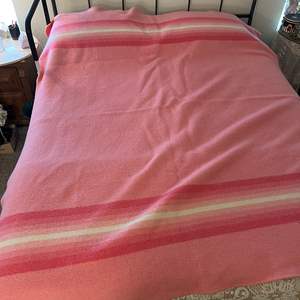 Lot #95 - Vintage "Jack Frost" wool blanket