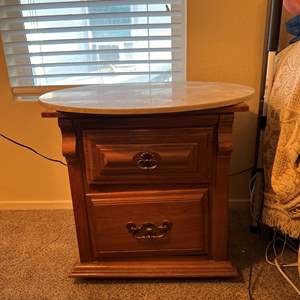 Lot #266 - Side table with Marble top