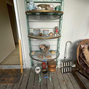 Lot #350 - Brass / Glass / Green Tint Shelf (Shelf Only)