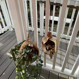 Lot #354 - Pair of Hanging Planters