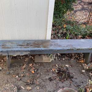 Lot #404 - Wood bench just under 6ft