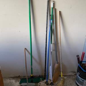 Lot #412 - Brooms & Mops