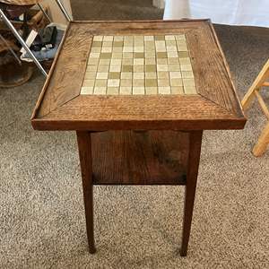 Lot #133 - Old Mission Side Table 28" tall and 15" square