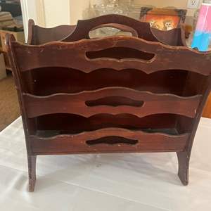 Lot #136 - Vintage magazine rack