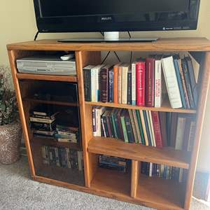 Lot #174 - Media Cabinet 49" wide, 44" tall, 17" deep with glass door (Cabinet only no contents)