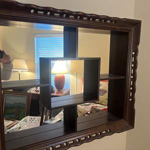 Lot #195 - Hanging Mirror display box 36" x 26" approximately