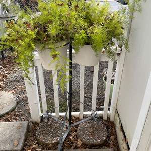 Lot #306 - Plant Stand with 2 ferns