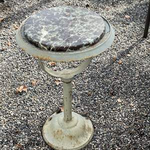 Lot #310 - Metal Stand with marbled top