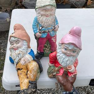 Lot #315 - 3 Ceramic Gnomes