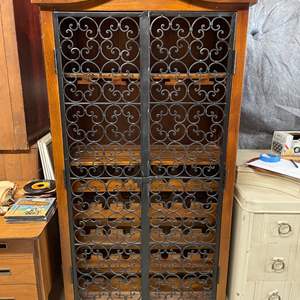 Lot #6 - Pier One wrought iron wine rack