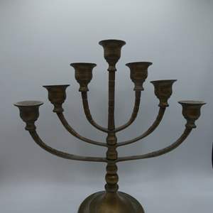 Lot #653 Brass Menorah 