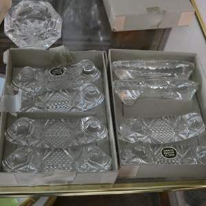 Lot #447 Box of Individual Salts and Placecard Holders