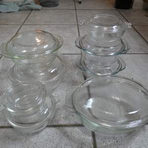 Lot #436 Pyrex Covered Glass 16 pcs