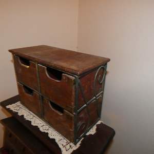 Lot #518 Wood/Metal Boxes Decor