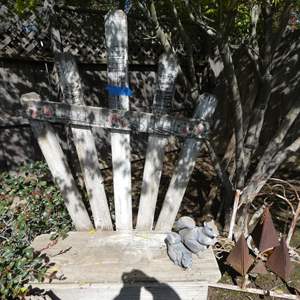 Lot #776 Garden Bench plus Old Chimes