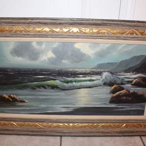 Lot #5 Large Seascape Painting by Marian Marsh