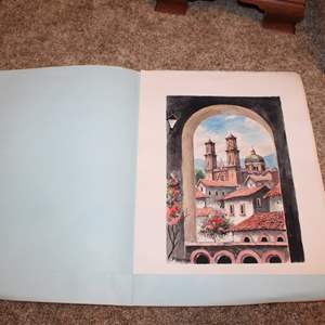 Lot #33 Mission Watercolor Signed Unframed