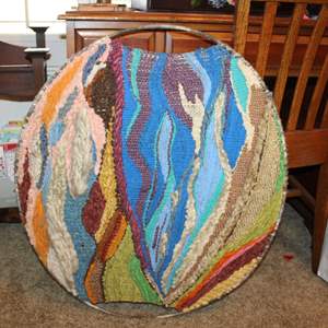 Lot #34 Textile Round Weave Wall Art