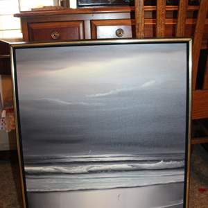 Lot #37 Al Miller Framed Seascape Painting