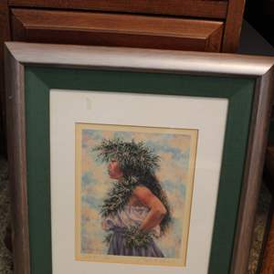 Lot #43 Framed Art 'Haku Lei' by Angela Marie Kanas Signed