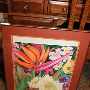 Lot #46 Framed Painting 'Mala Pua' Signed