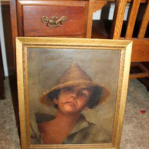 Lot #49 Framed Old Print 