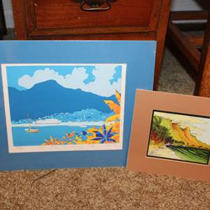 Lot #51 Lot of 2 Unframed Prints Hawaii Signed