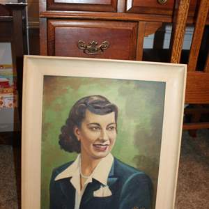 Lot #53 Old Framed Portrait- M. Treatadug 