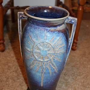 Lot #70 Large Ceramic Glazed Vase by Kimberley Olsen- Fresno, CA Artist