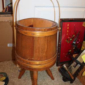 Lot #71 Antique/Vintage Wood Firkin or Sugar Bucket