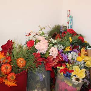 Lot #85 Large Lot of Artificial Flowers