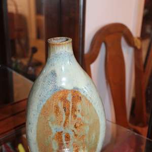 Lot #95 Ceramic Glazed Art Bottle/Vase