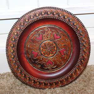 Lot #105 Beautiful Wood Portugal Tray/Plate