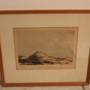 Lot #123 Antique/Vintage Framed- 'Plain Between Kah Wee Ya & Kings River' Local Art