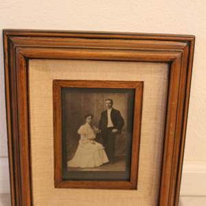 Lot #124 Framed Antique Photo of Couple