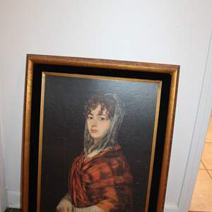 Lot #128 Goya Framed Repro Print 'Senora Sbassa Garcia'