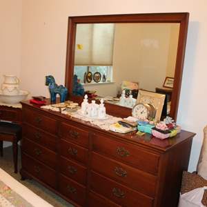 Lot #151 Vintage Dresser + Mirror by The Continental Furniture Co. 