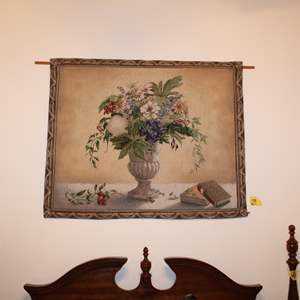 Lot #159 Large Hanging Tapestry- Still Life Floral