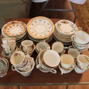 Lot #215 Large Lot of Vintage Saucers and Teacups