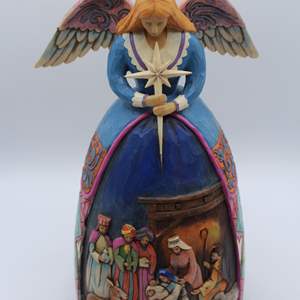 Lot #229 Jim Shore- Angel/Nativity Scene