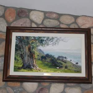 Lot #270 Large Framed Art 'Above Slide Ranch' June Carey Signed