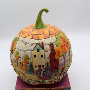 Lot #688 Jim Shore Pumpkin “Count Your Blessings”