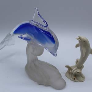 Lot #311 Lot of  2 Dolphin Figures