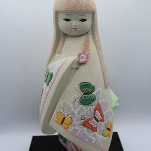 Lot #326 Ceramic Asian Girl- Butterfly