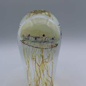 Lot #366 Art Glass Jellyfish Paperweight- Artist Signed