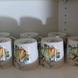 Lot #382 Lot of Pier 1 Imports Pumpkin Mugs