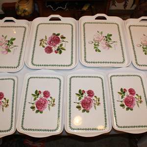 Lot #494 Botanical Rose Trays