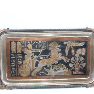 Lot #587 Tray Egyptian Motif