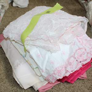 Lot #590 Pink White Linen Lot