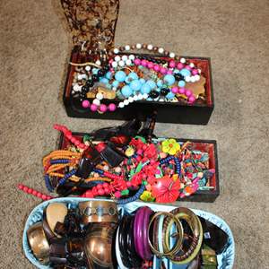 Lot #739 Bracelets and Chunky Jewelry Lot